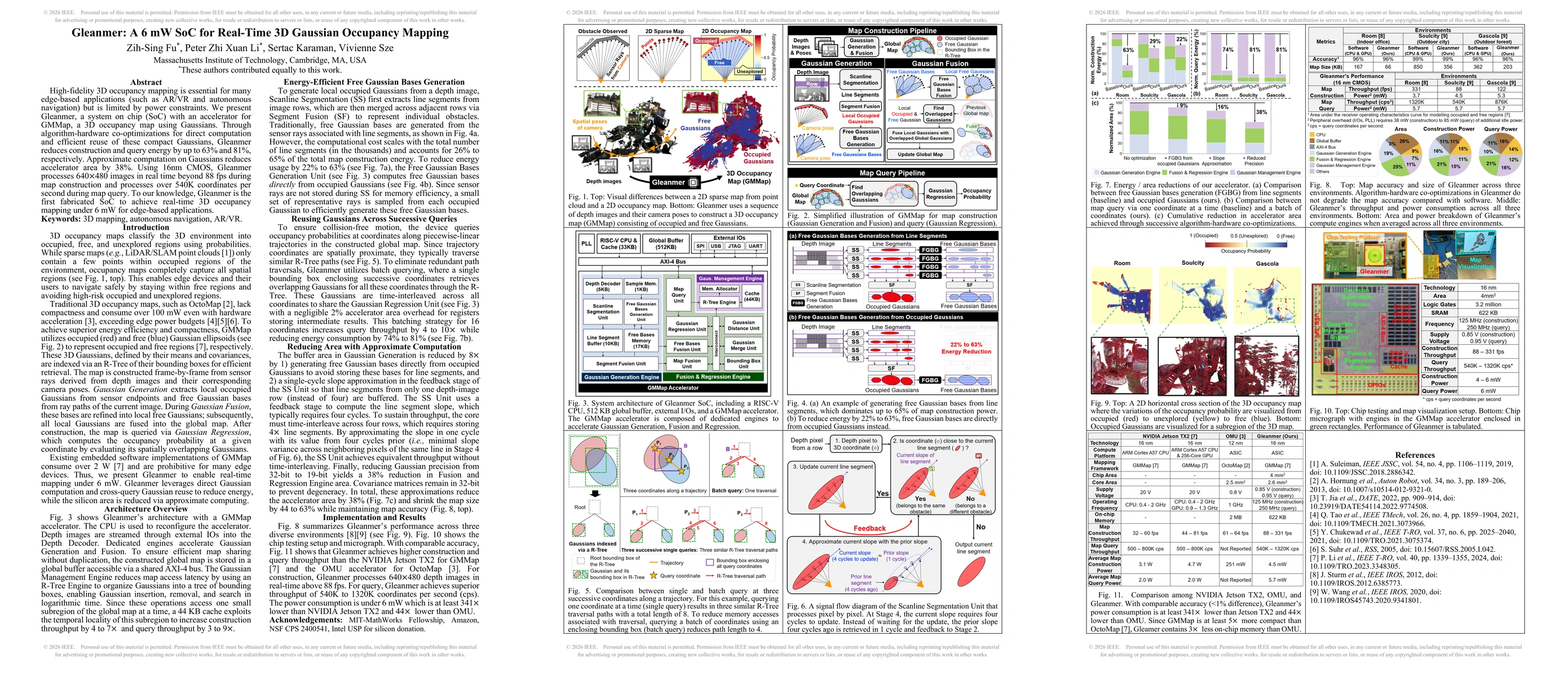 Thumbnail for Gleanmer: A 6 mW SoC for Real-Time 3D Gaussian Occupancy Mapping