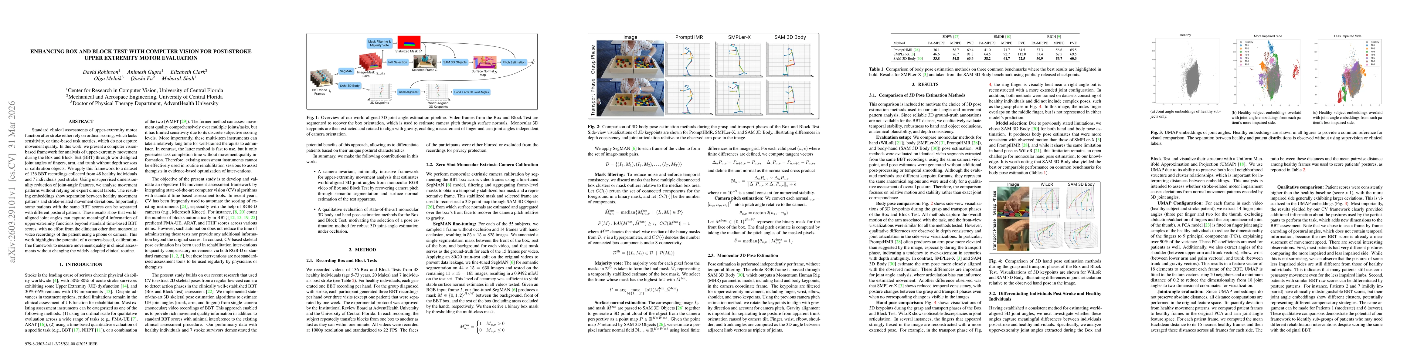 Thumbnail for Enhancing Box and Block Test with Computer Vision for Post-Stroke Upper Extremity Motor Evaluation