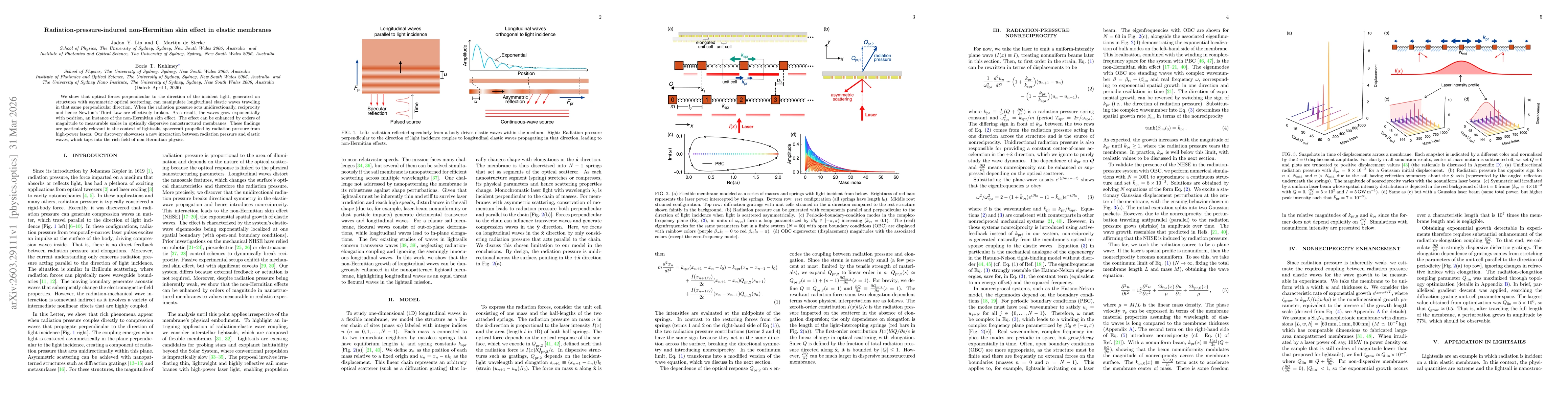Thumbnail for Radiation-pressure-induced non-Hermitian skin effect in elastic membranes