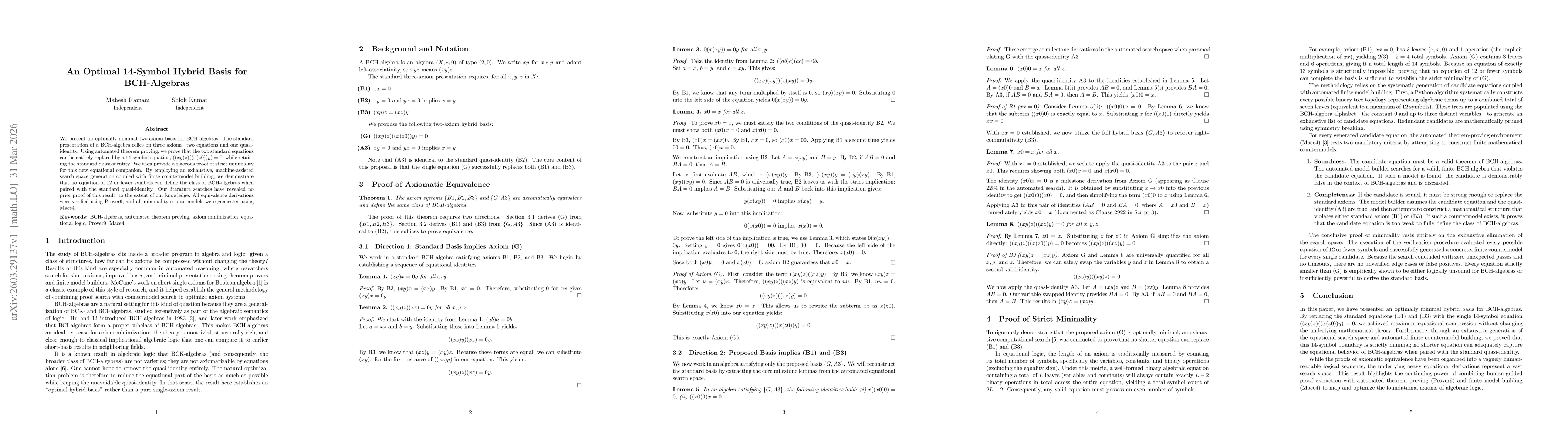 Thumbnail for An Optimal 14-Symbol Hybrid Basis for BCH-Algebras