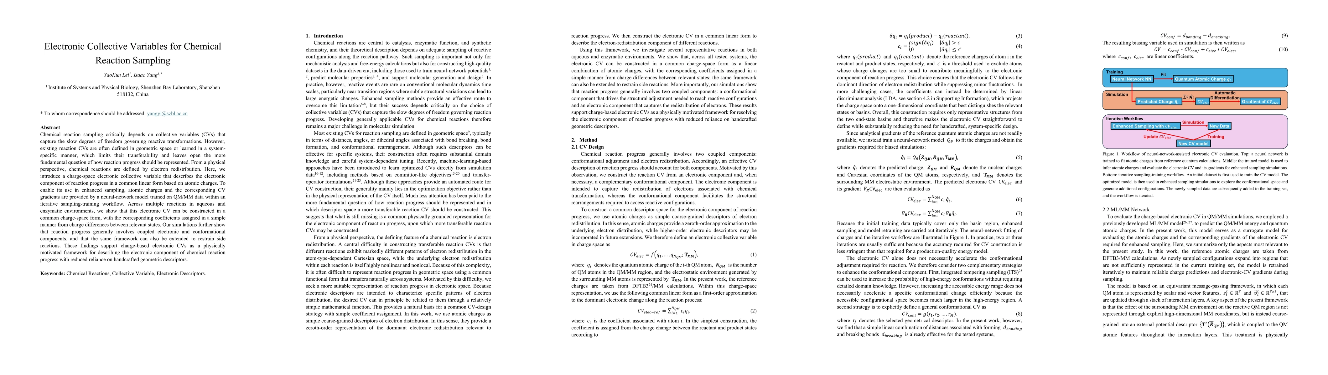 Thumbnail for Electronic Collective Variables for Chemical Reactions