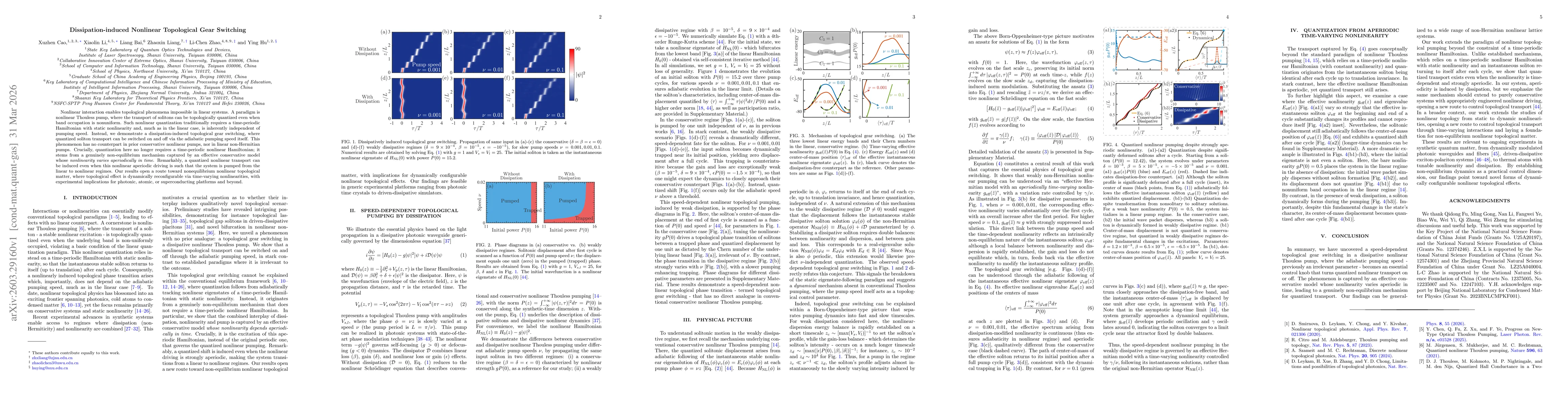 Thumbnail for Dissipation-induced Nonlinear Topological Gear Switching