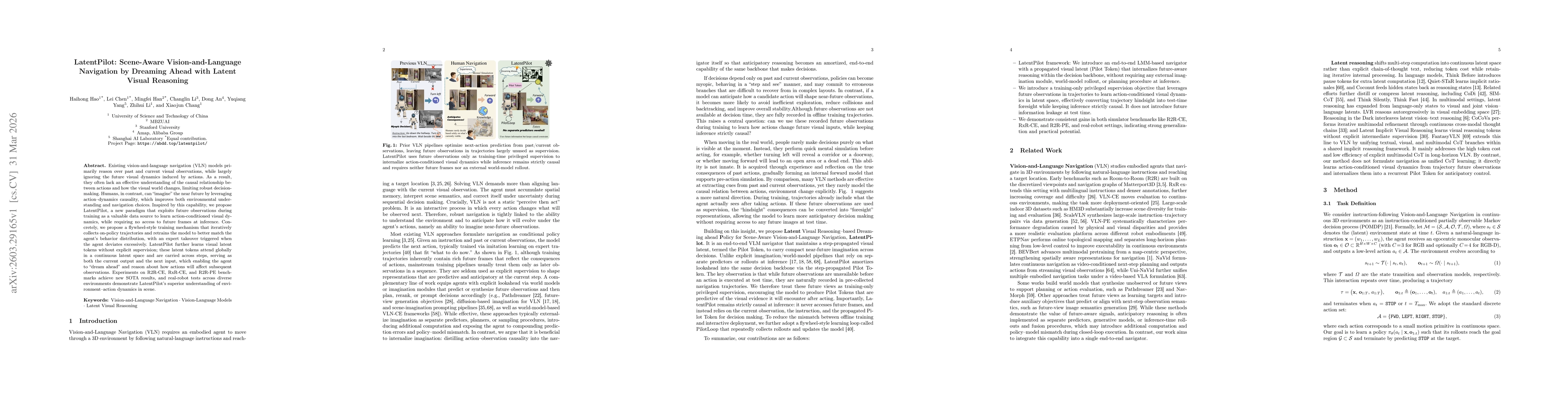 Thumbnail for LatentPilot: Scene-Aware Vision-and-Language Navigation by Dreaming Ahead with Latent Visual Reasoning