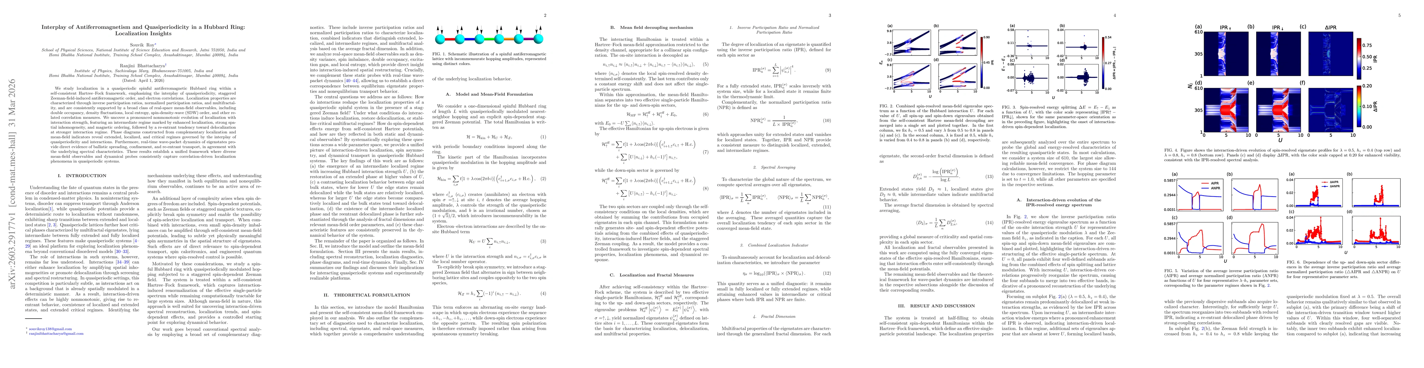 Thumbnail for Interplay of Antiferromagnetism and Quasiperiodicity in a Hubbard Ring: Localization Insights