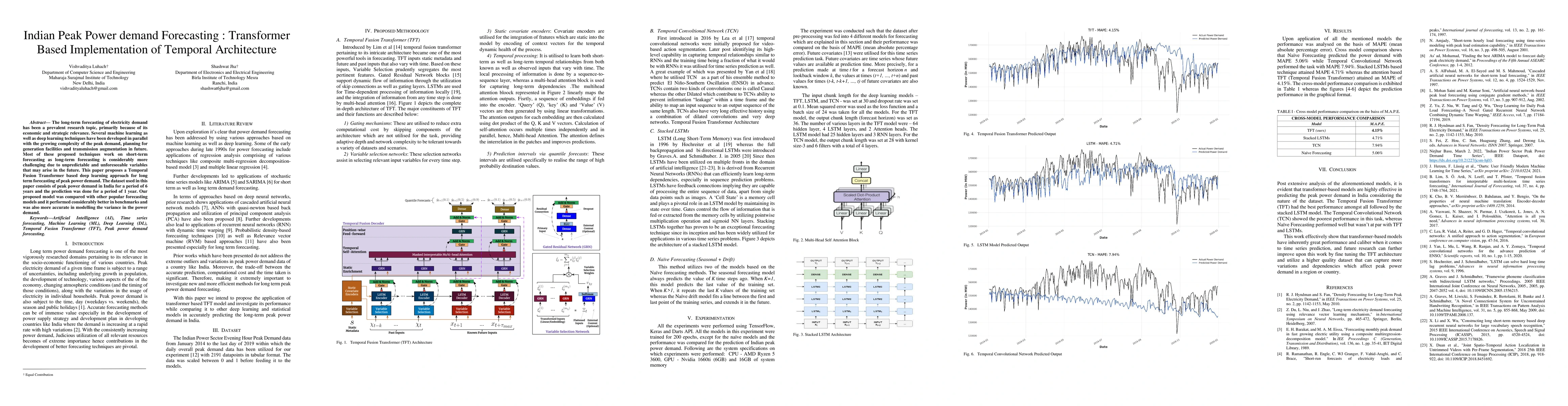Thumbnail for Indian Peak Power demand Forecasting : Transformer Based Implementation of Temporal Architecture