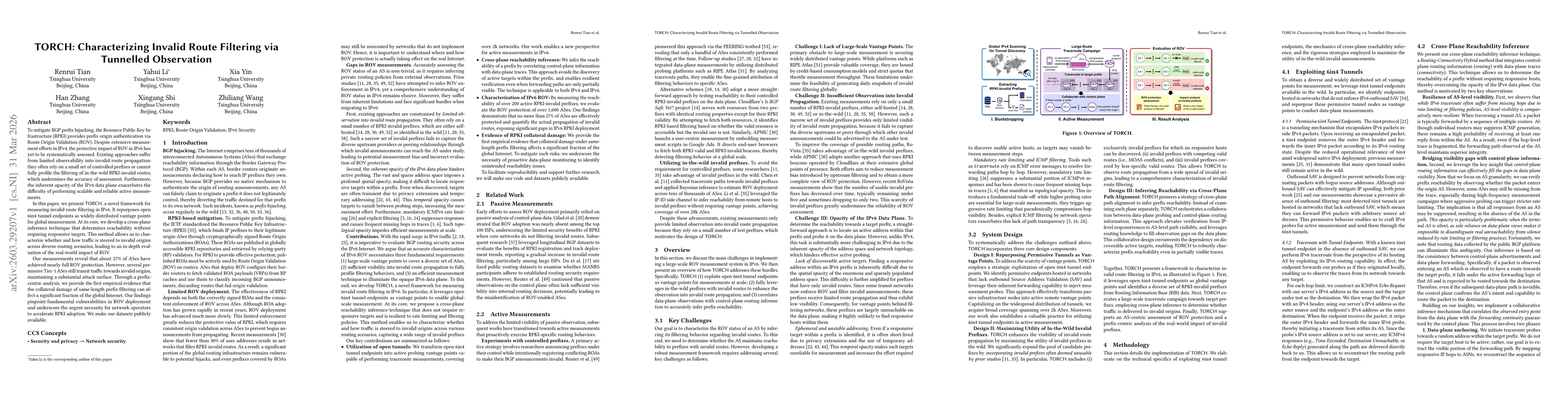 Thumbnail for TORCH: Characterizing Invalid Route Filtering via Tunnelled Observation