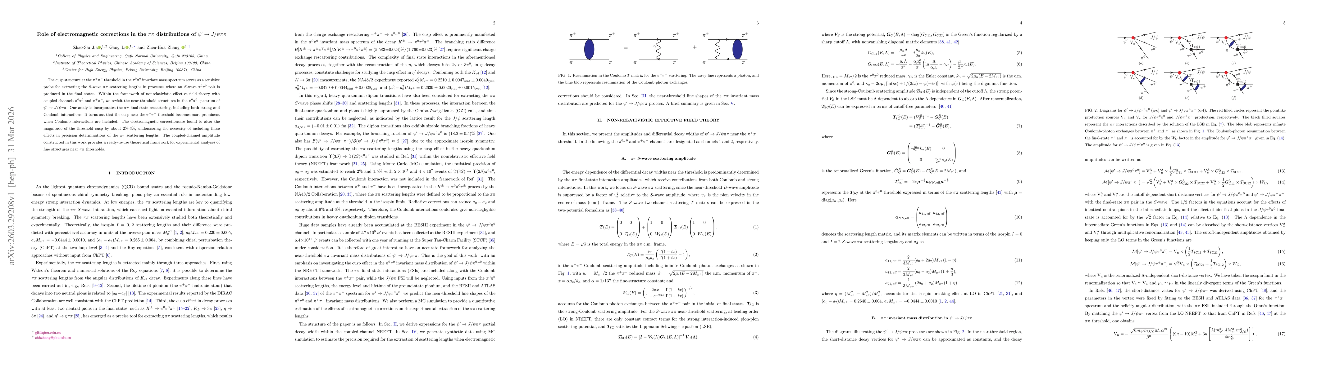 Thumbnail for Role of electromagnetic corrections in the $ππ$ distributions of $ψ^\prime \to J/ψππ$