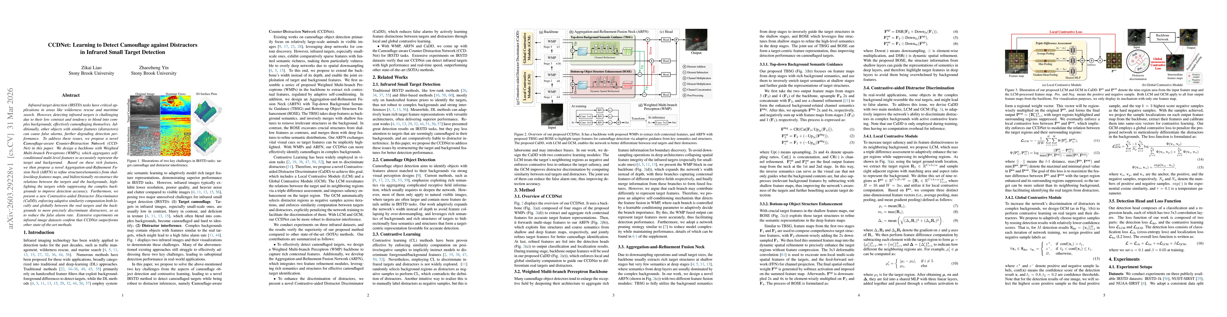Thumbnail for CCDNet: Learning to Detect Camouflage against Distractors in Infrared Small Target Detection