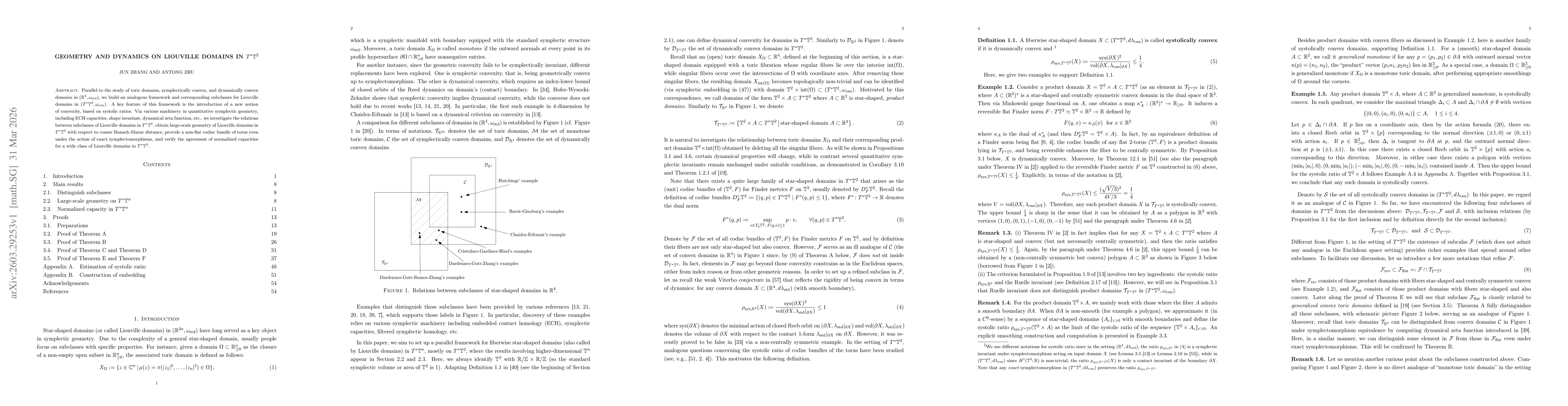 Thumbnail for Geometry and dynamics on Liouville domains in $T^*\mathbb T^2$