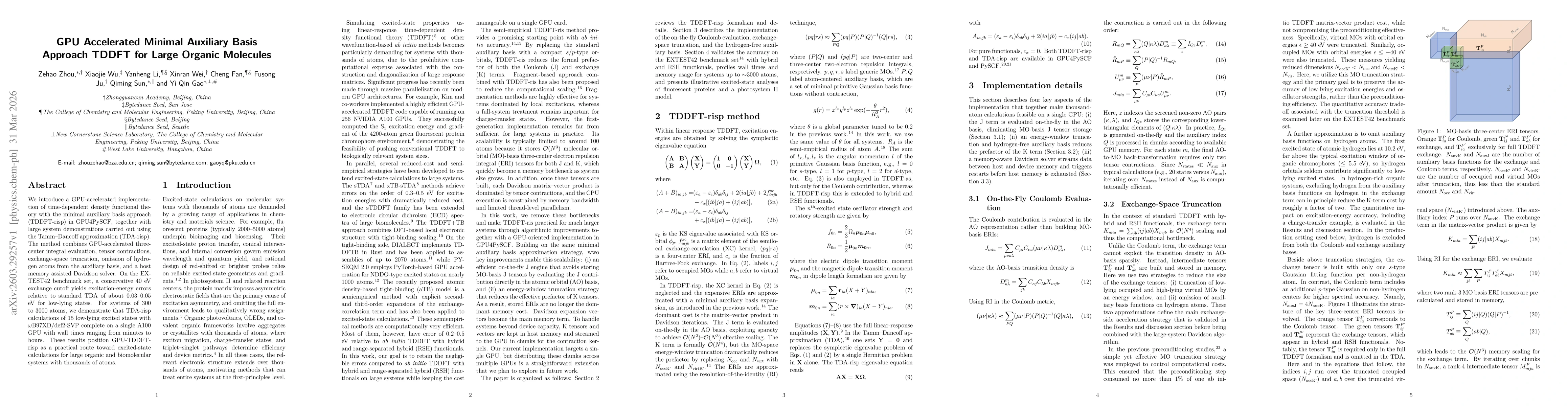 Thumbnail for GPU Accelerated Minimal Auxiliary Basis Approach TDDFT for Large Organic Molecules