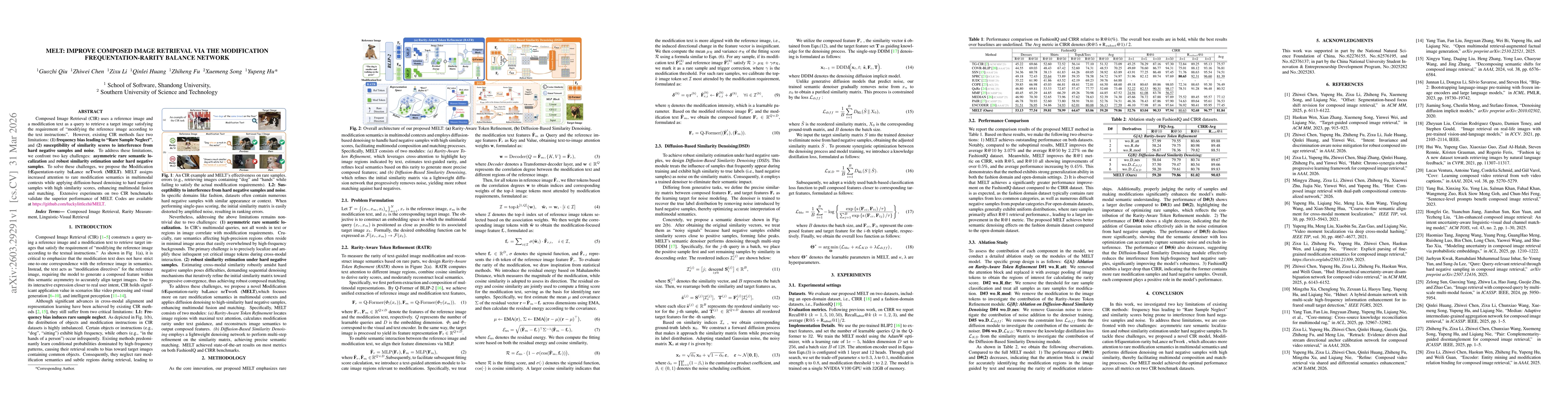 Thumbnail for MELT: Improve Composed Image Retrieval via the Modification Frequentation-Rarity Balance Network