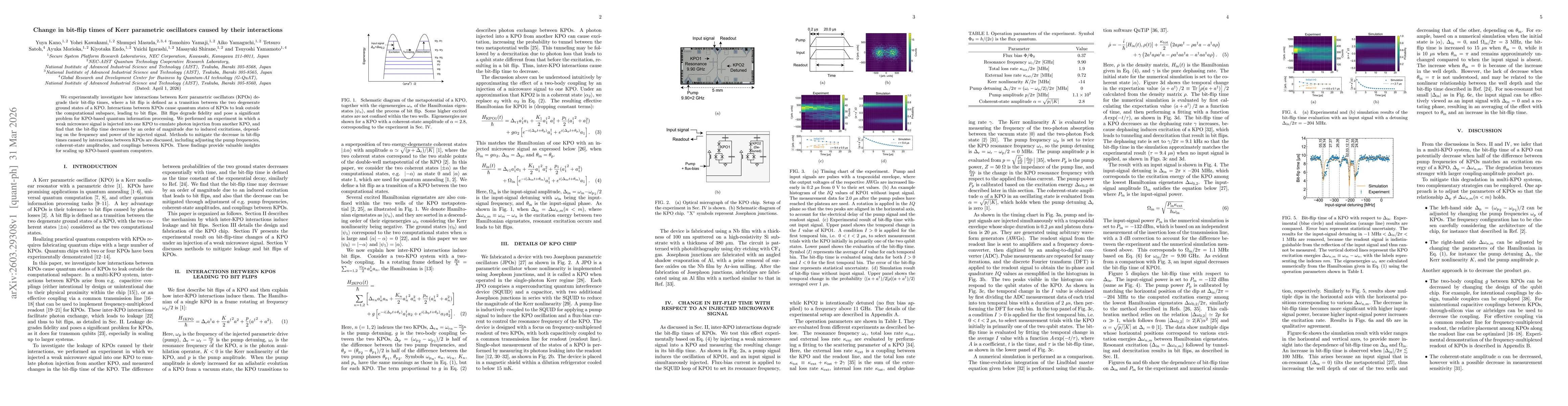 Thumbnail for Change in bit-flip times of Kerr parametric oscillators caused by their interactions