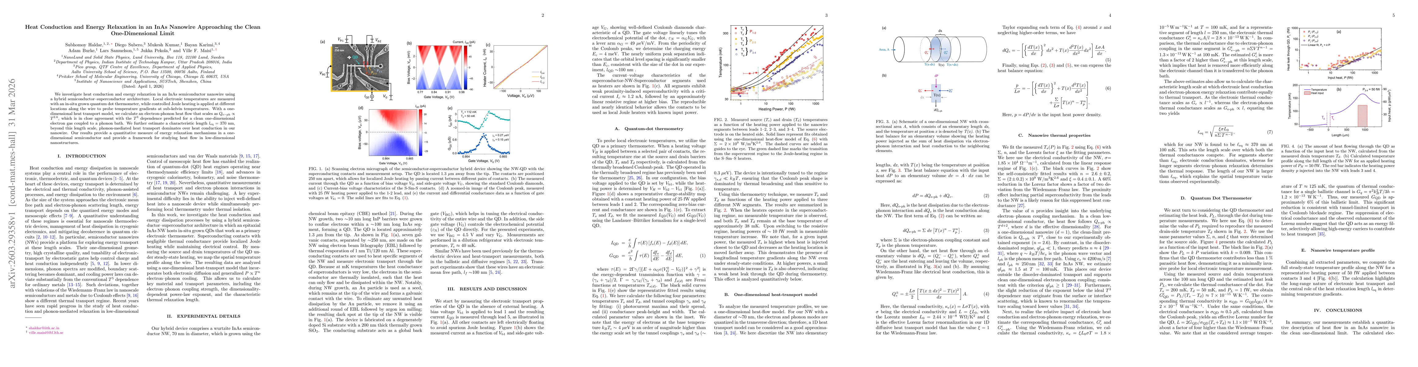 Thumbnail for Heat Conduction and Energy Relaxation in an InAs Nanowire Approaching the Clean One-Dimensional Limit