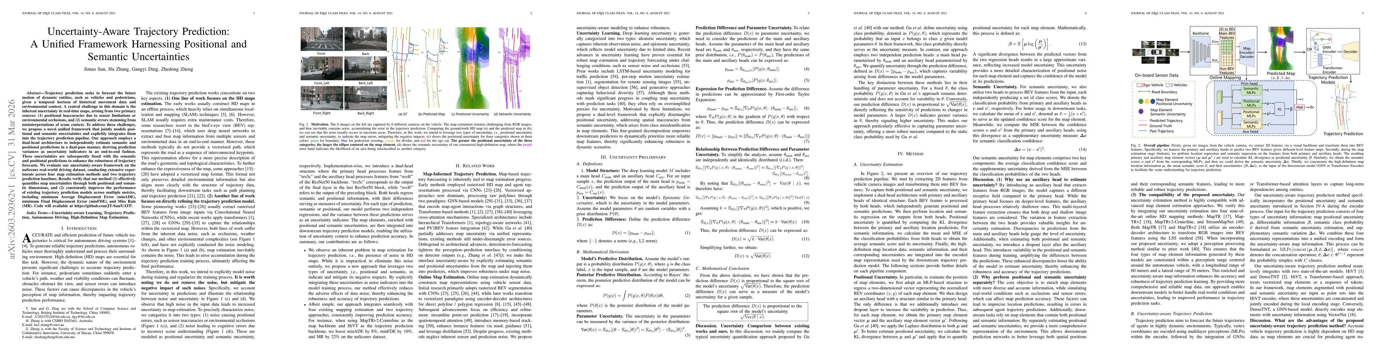 Thumbnail for Uncertainty-Aware Trajectory Prediction: A Unified Framework Harnessing Positional and Semantic Uncertainties