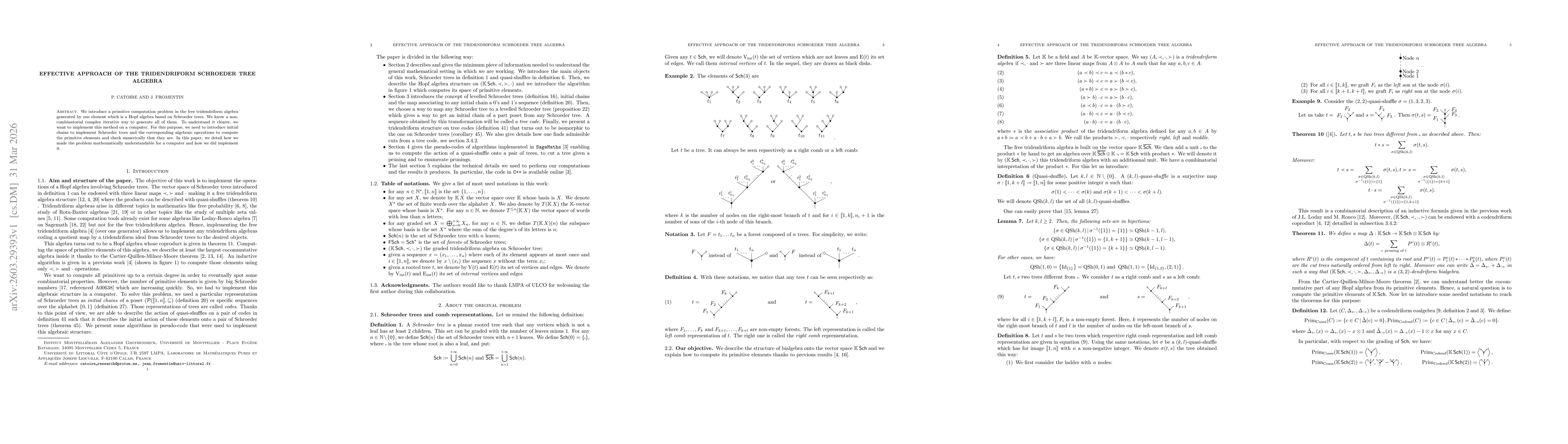 Thumbnail for Effective approach of the tridendriform Schroeder tree algebra