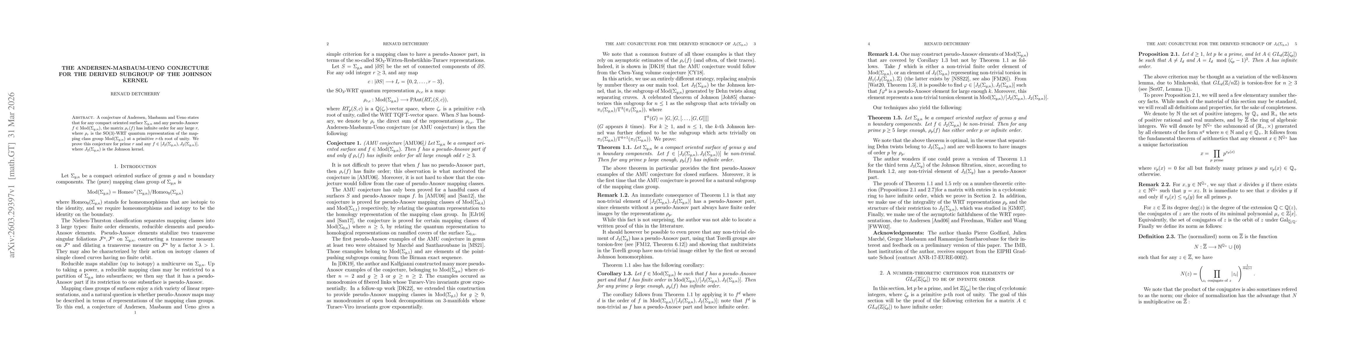 Thumbnail for The Andersen-Masbaum-Ueno conjecture for the derived subgroup of the Johnson kernel
