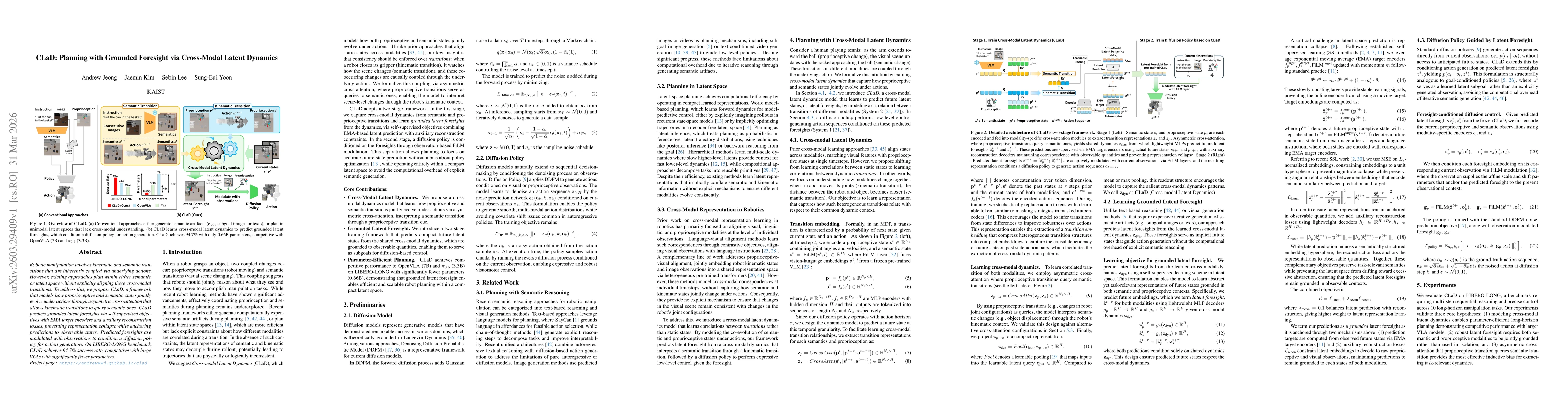 Thumbnail for CLaD: Planning with Grounded Foresight via Cross-Modal Latent Dynamics