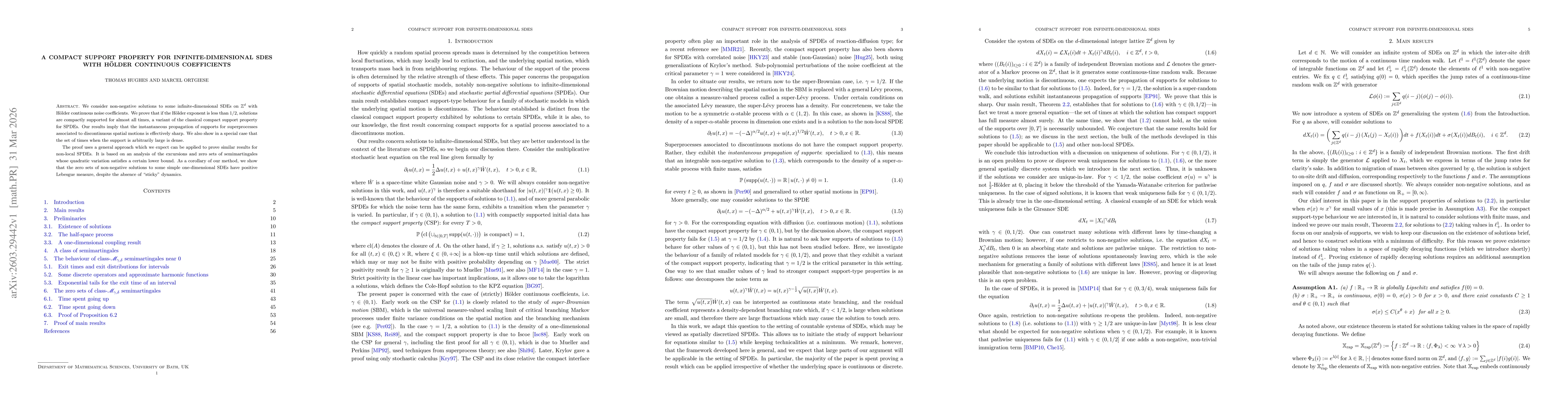 Thumbnail for A compact support property for infinite-dimensional SDEs with Hölder continuous coefficients