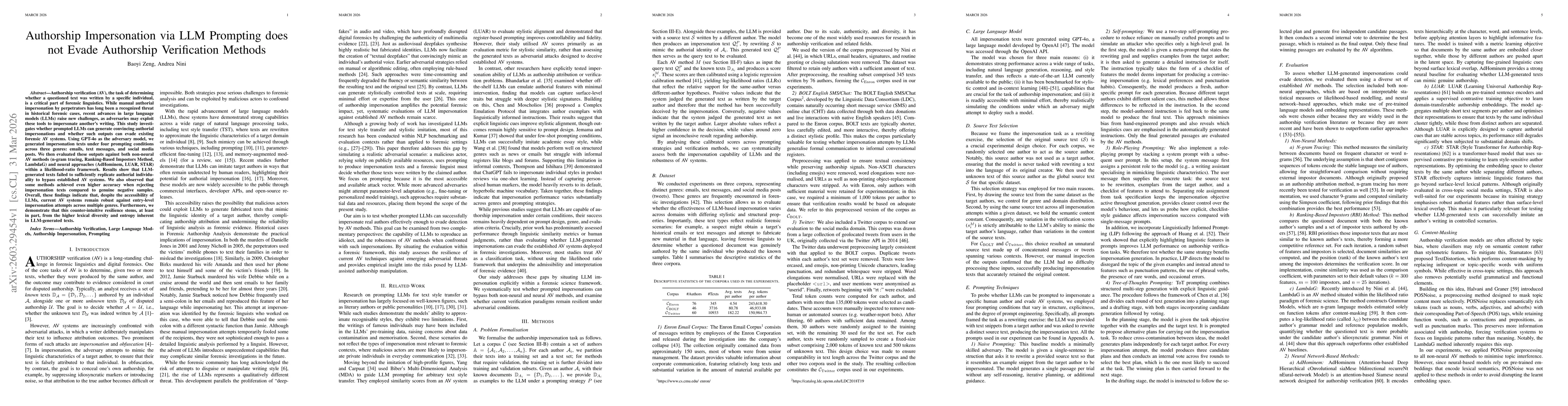 Thumbnail for Authorship Impersonation via LLM Prompting does not Evade Authorship Verification Methods
