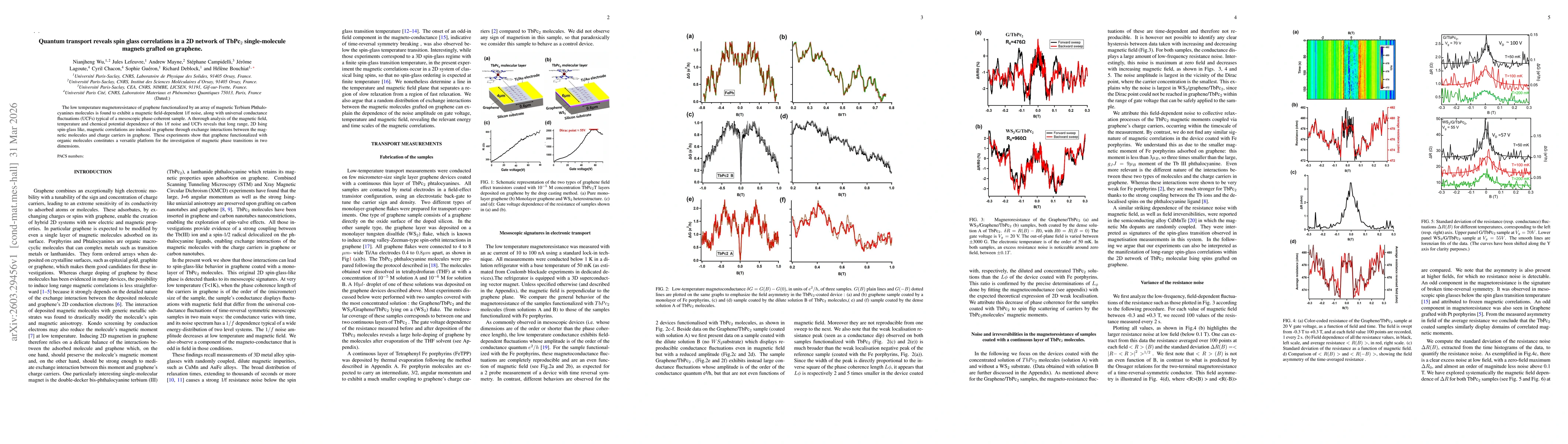 Thumbnail for Quantum transport reveals spin glass correlations in a 2D network of TbPc$_{2}$ single-molecule magnets grafted on graphene
