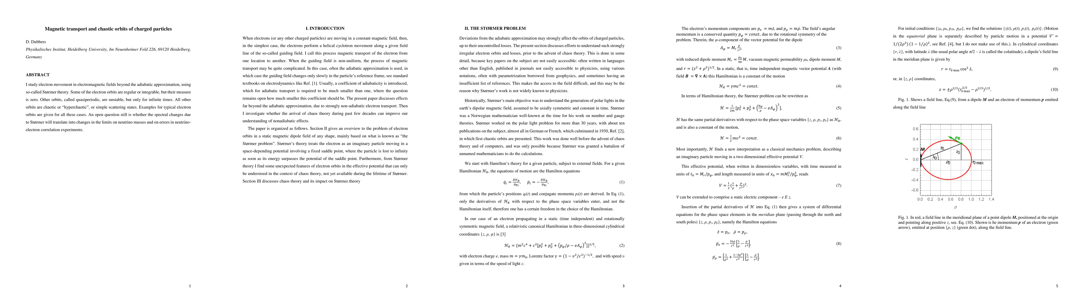 Thumbnail for Magnetic transport and chaotic orbits of charged particles