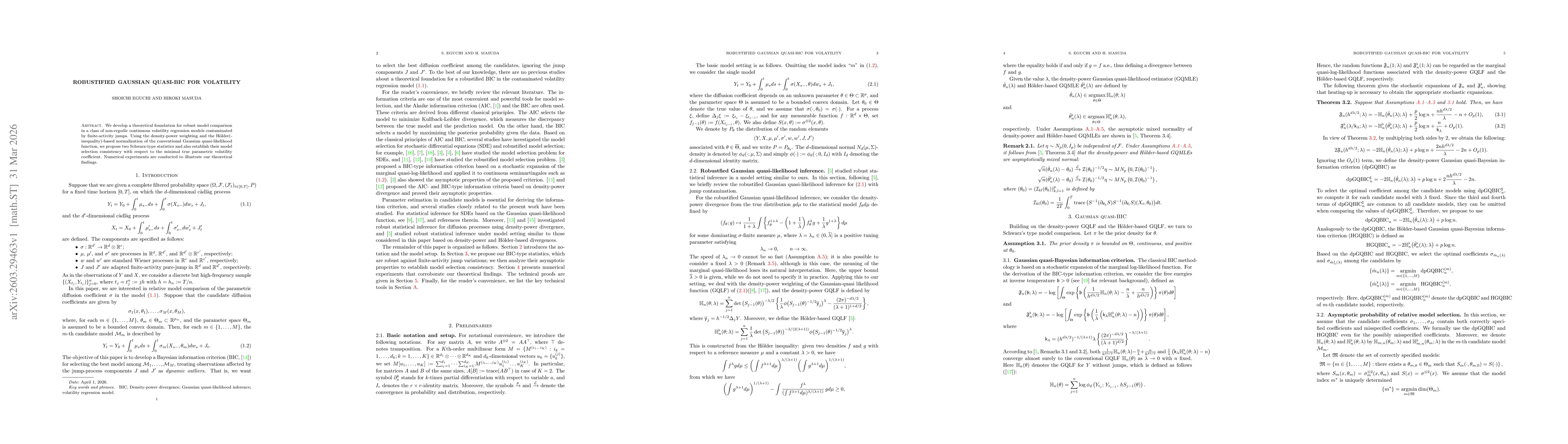 Thumbnail for Robustified Gaussian quasi-BIC for volatility