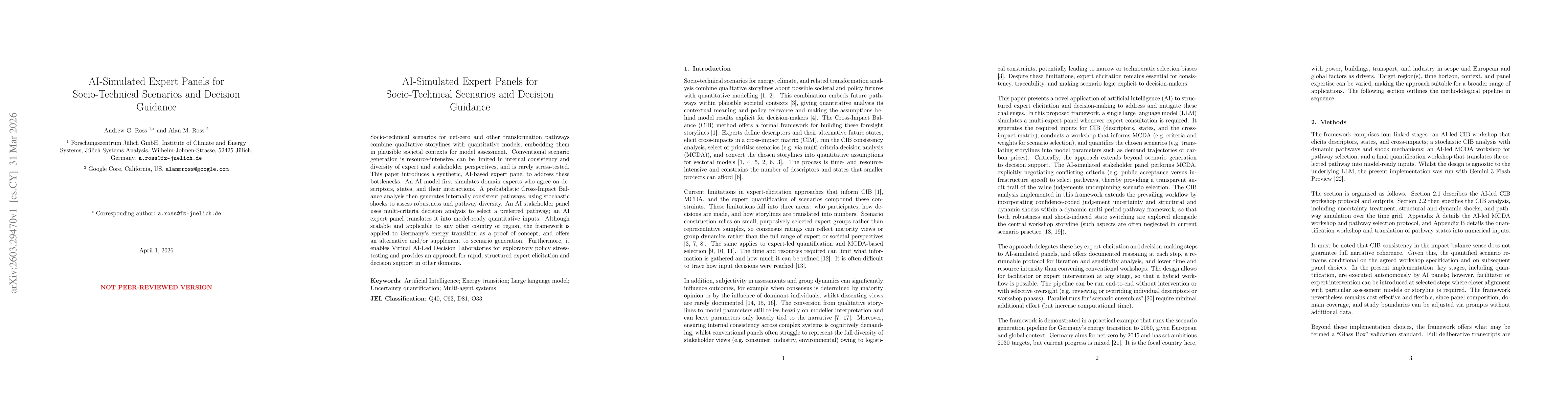 Thumbnail for AI-Simulated Expert Panels for Socio-Technical Scenarios and Decision Guidance