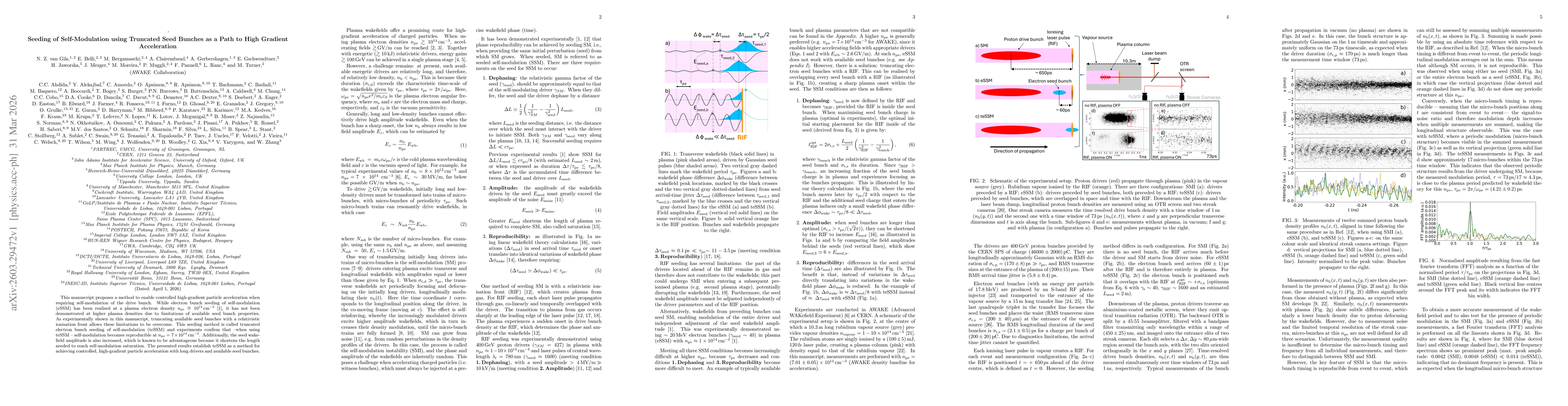 Thumbnail for Seeding of Self-Modulation using Truncated Seed Bunches as a Path to High Gradient Acceleration