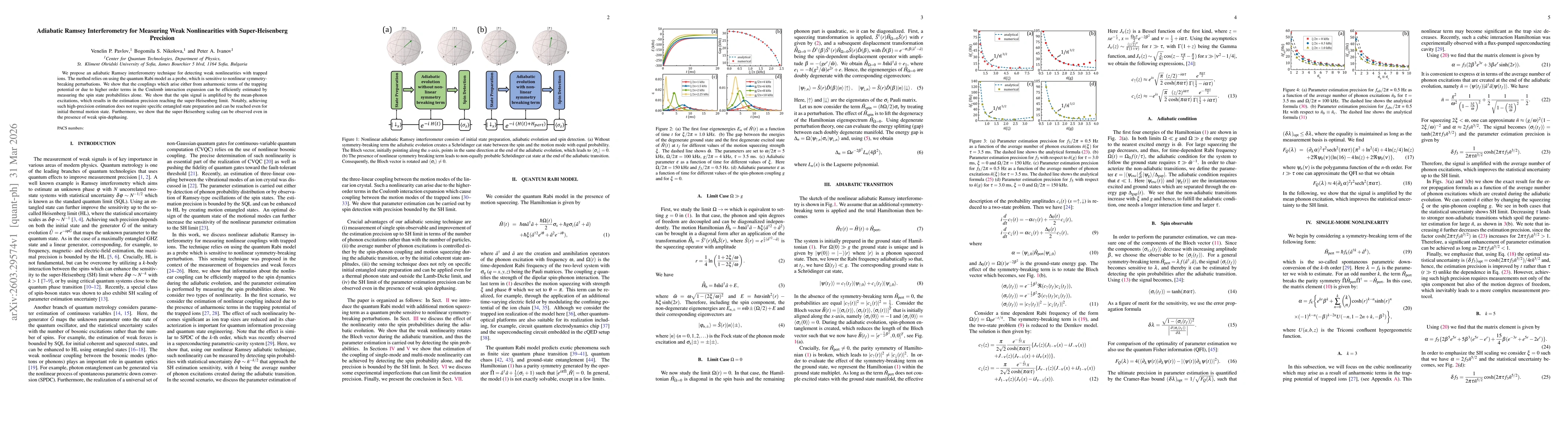 Thumbnail for Adiabatic Ramsey Interferometry for Measuring Weak Nonlinearities with Super-Heisenberg Precision