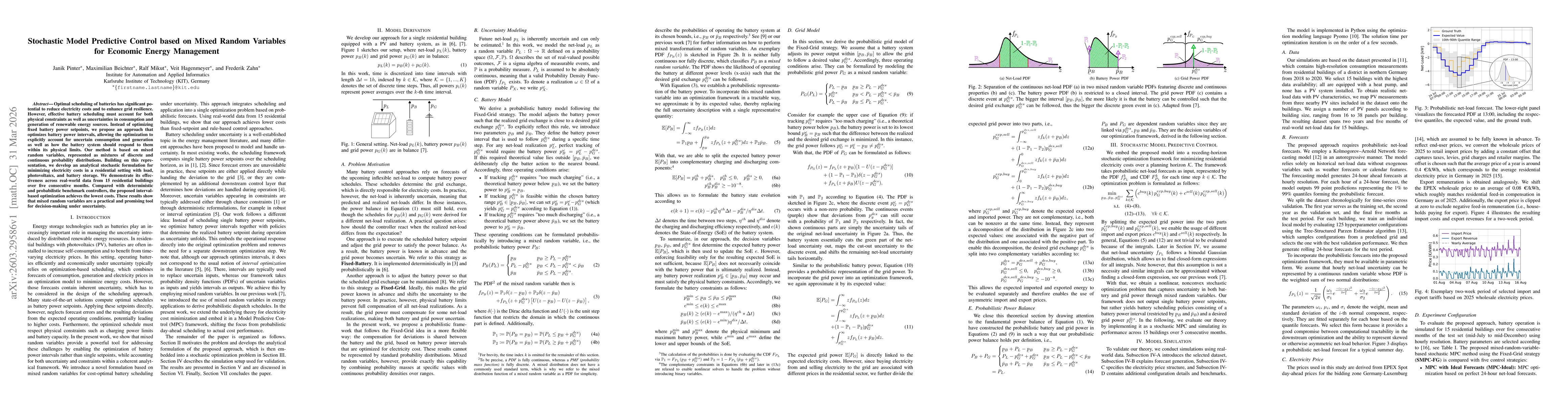 Thumbnail for Stochastic Model Predictive Control based on Mixed Random Variables for Economic Energy Management
