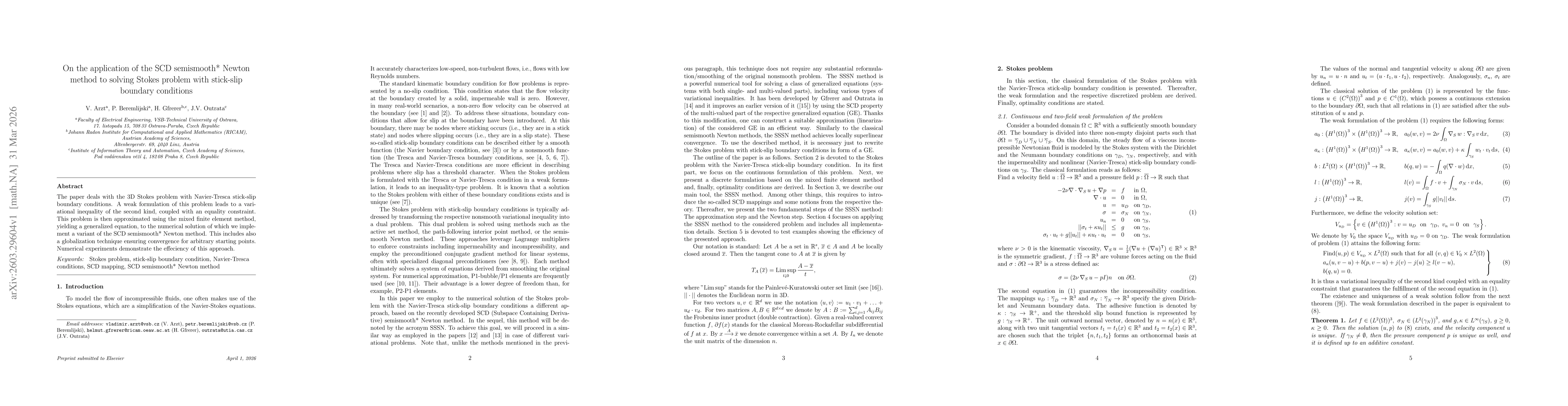 Thumbnail for On the application of the SCD semismooth* Newton method to solving Stokes problem with stick-slip boundary conditions