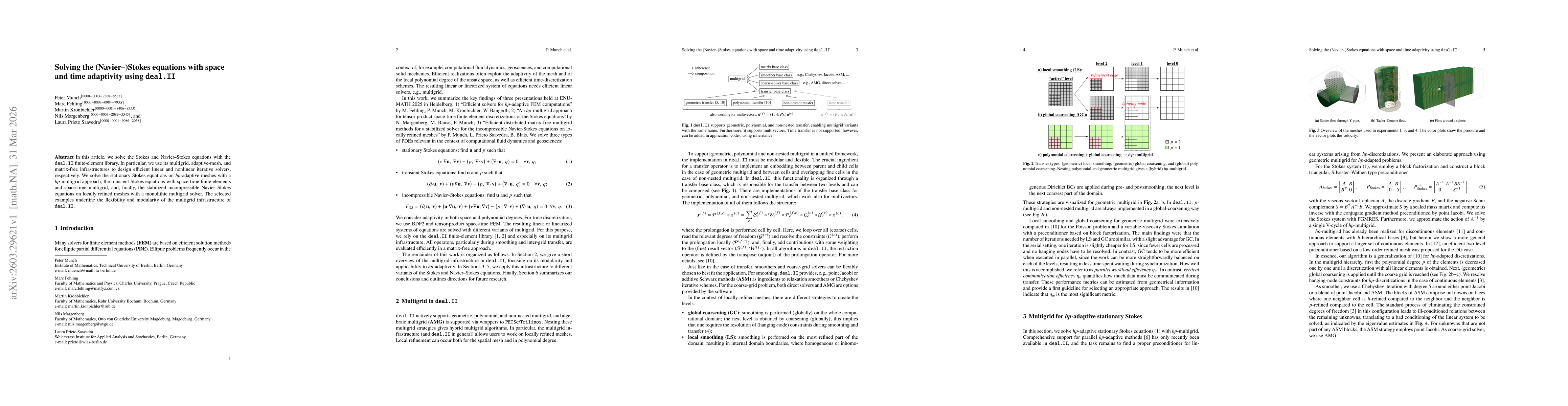 Thumbnail for Solving the (Navier-)Stokes equations with space and time adaptivity using deal.II