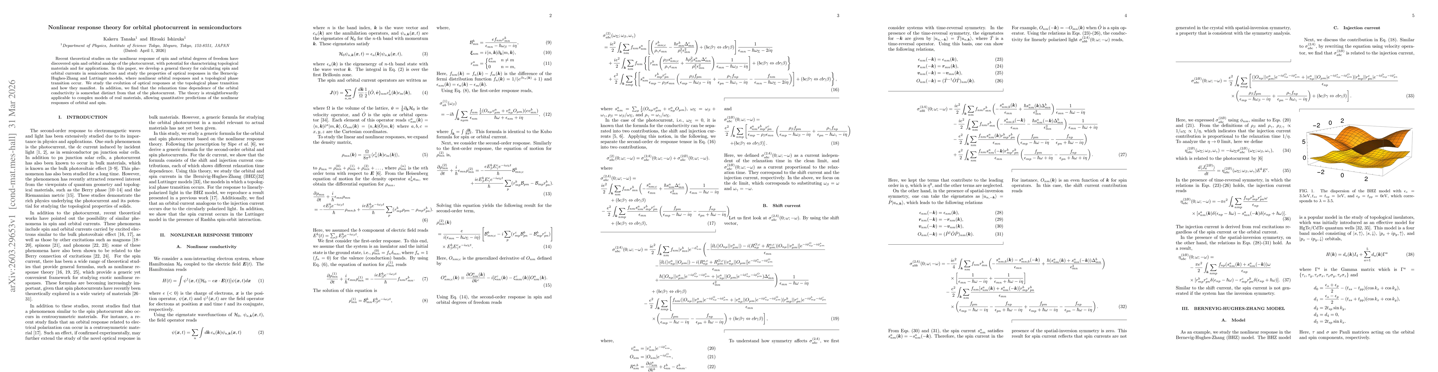 Thumbnail for Nonlinear response theory for orbital photocurrent in semiconductors