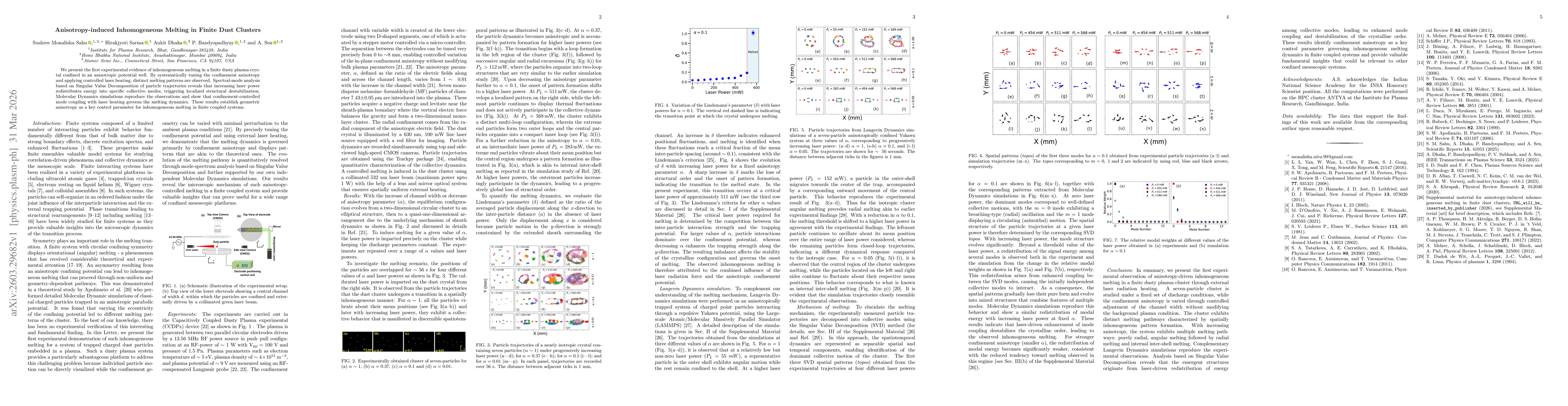 Thumbnail for Anisotropy-induced Inhomogeneous Melting in Finite Dust Clusters