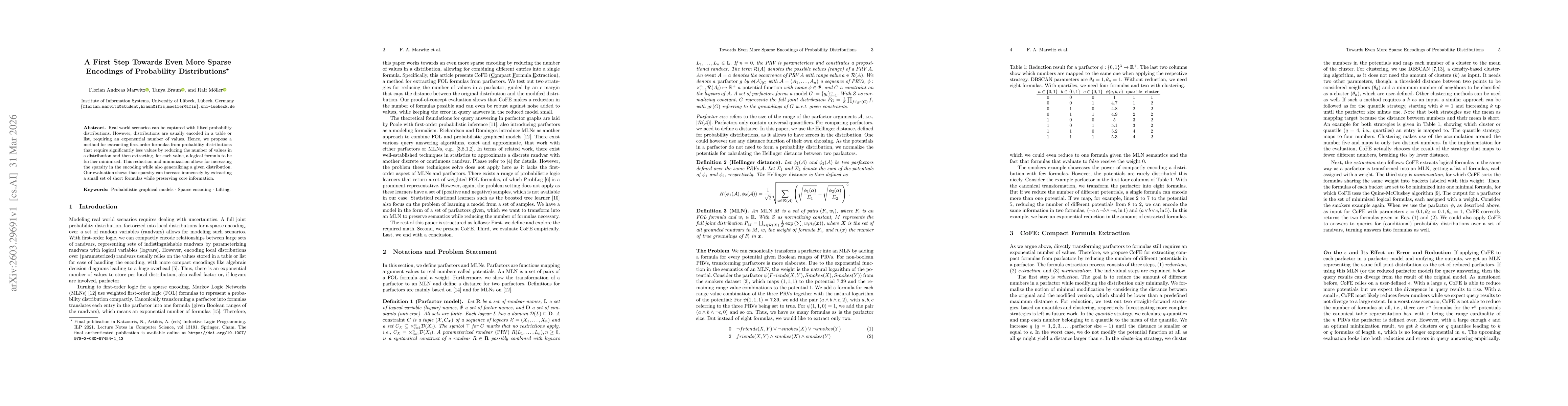 Thumbnail for A First Step Towards Even More Sparse Encodings of Probability Distributions