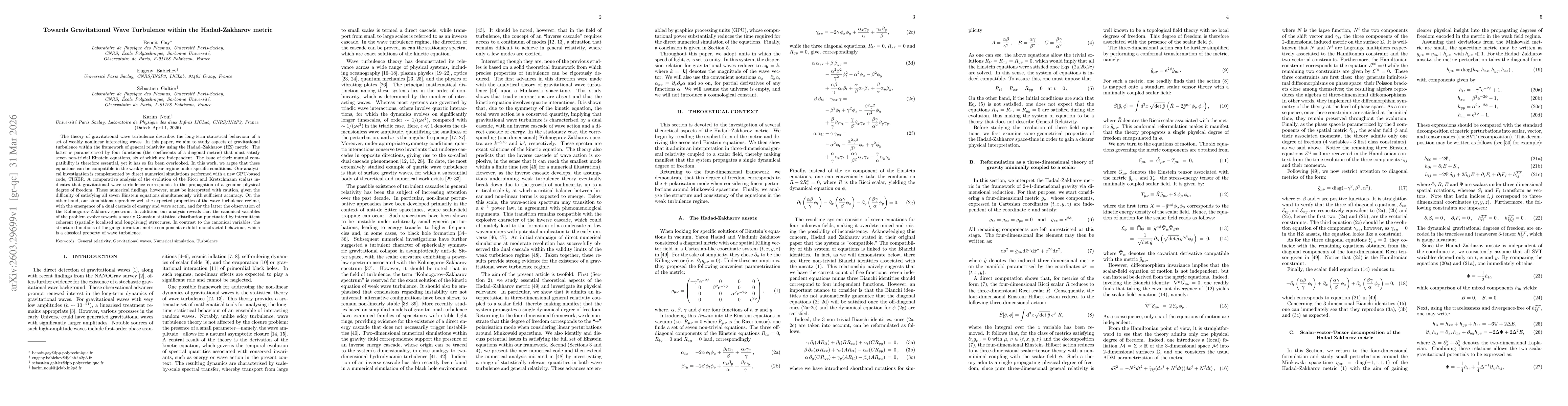 Thumbnail for Towards Gravitational Wave Turbulence within the Hadad-Zakharov metric