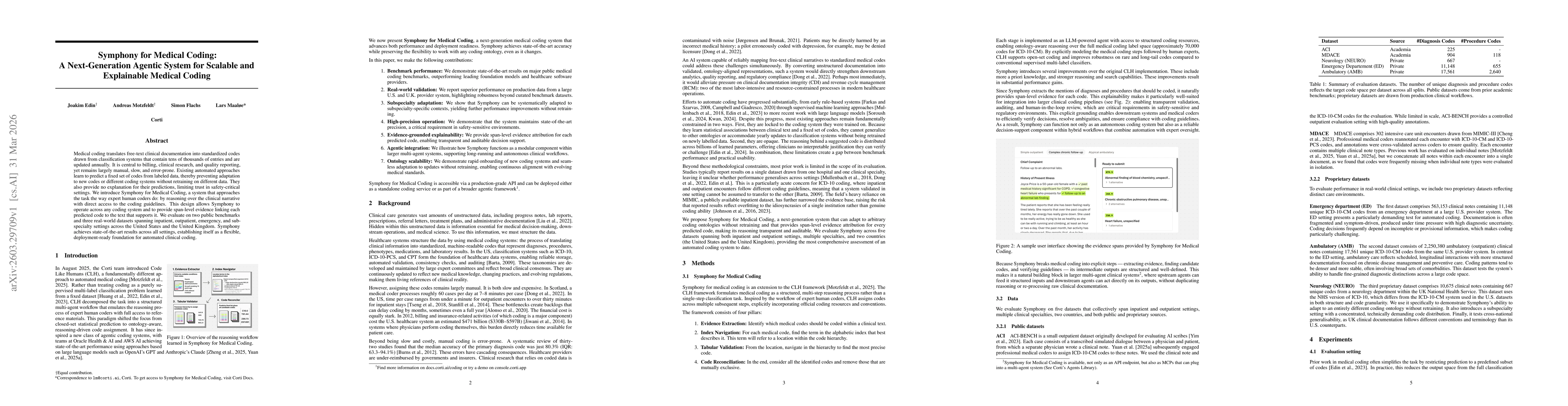 Thumbnail for Symphony for Medical Coding: A Next-Generation Agentic System for Scalable and Explainable Medical Coding