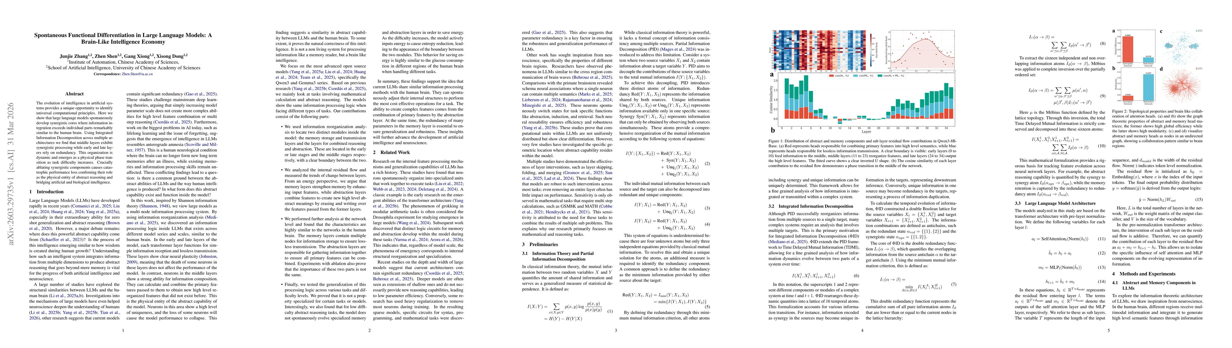 Thumbnail for Spontaneous Functional Differentiation in Large Language Models: A Brain-Like Intelligence Economy