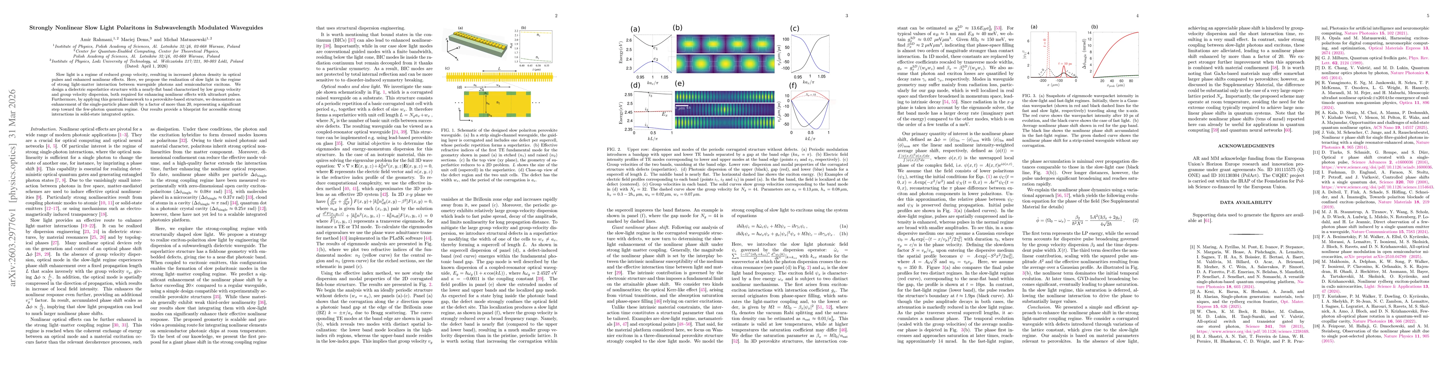 Thumbnail for Strongly Nonlinear Slow Light Polaritons in Subwavelength Modulated Waveguides