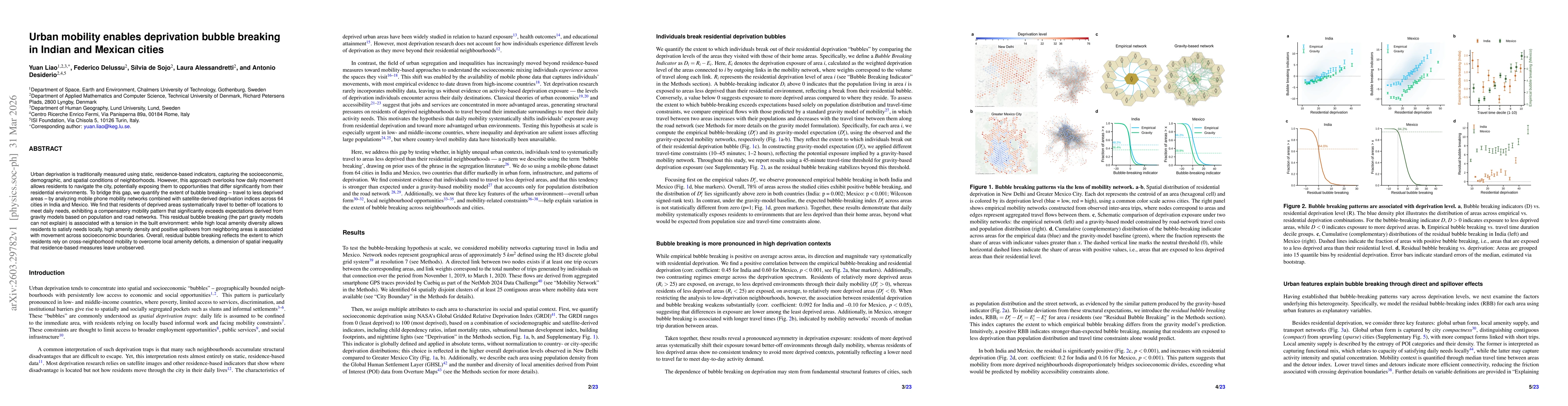 Thumbnail for Urban mobility enables deprivation bubble breaking in Indian and Mexican cities