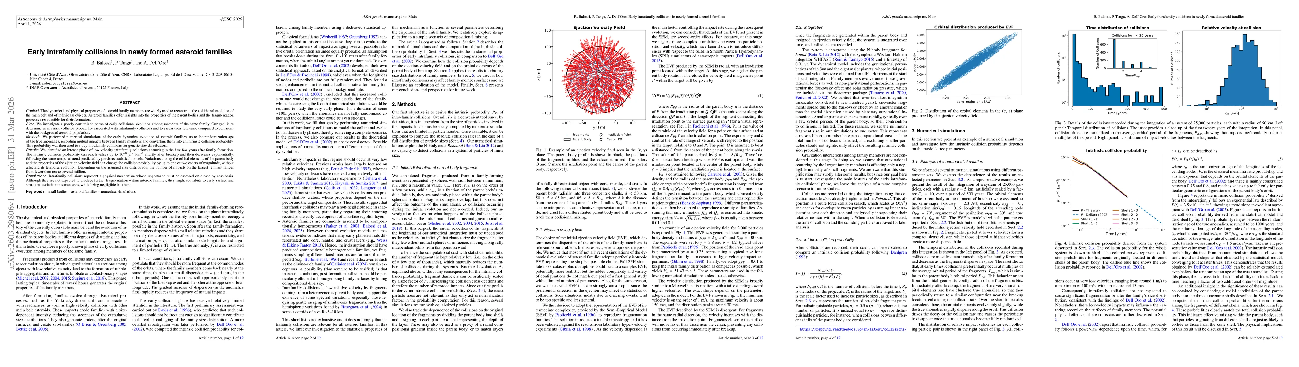 Thumbnail for Early intrafamily collisions in newly formed asteroid families