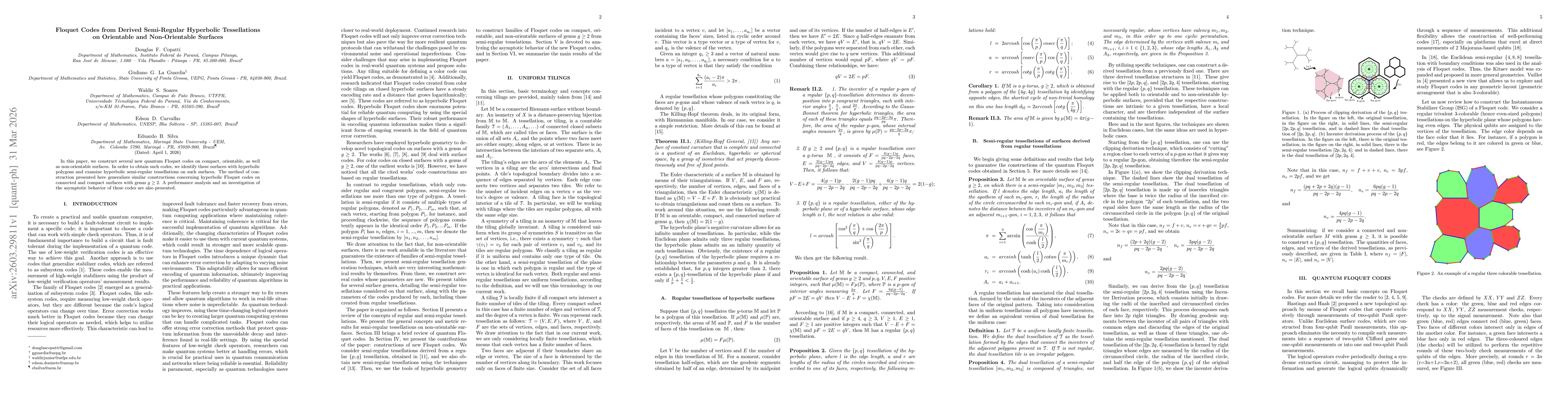 Thumbnail for Floquet Codes from Derived Semi-Regular Hyperbolic Tessellations on Orientable and Non-Orientable Surfaces