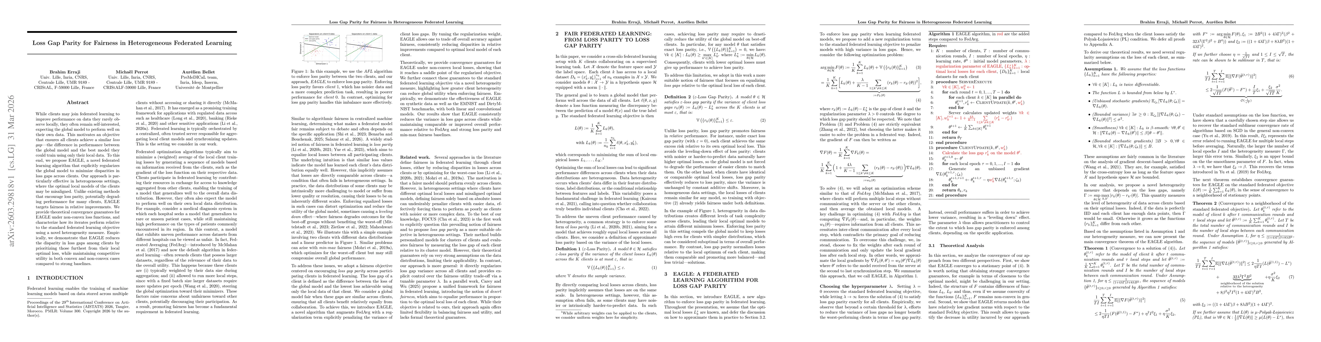 Thumbnail for Loss Gap Parity for Fairness in Heterogeneous Federated Learning