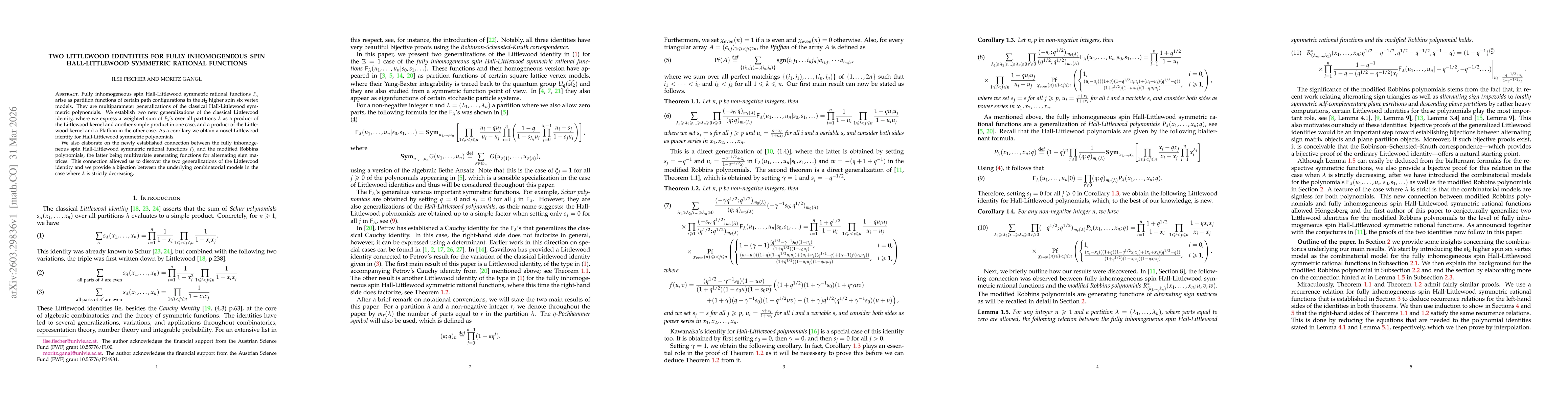Thumbnail for Two Littlewood identities for fully inhomogeneous spin Hall-Littlewood symmetric rational functions
