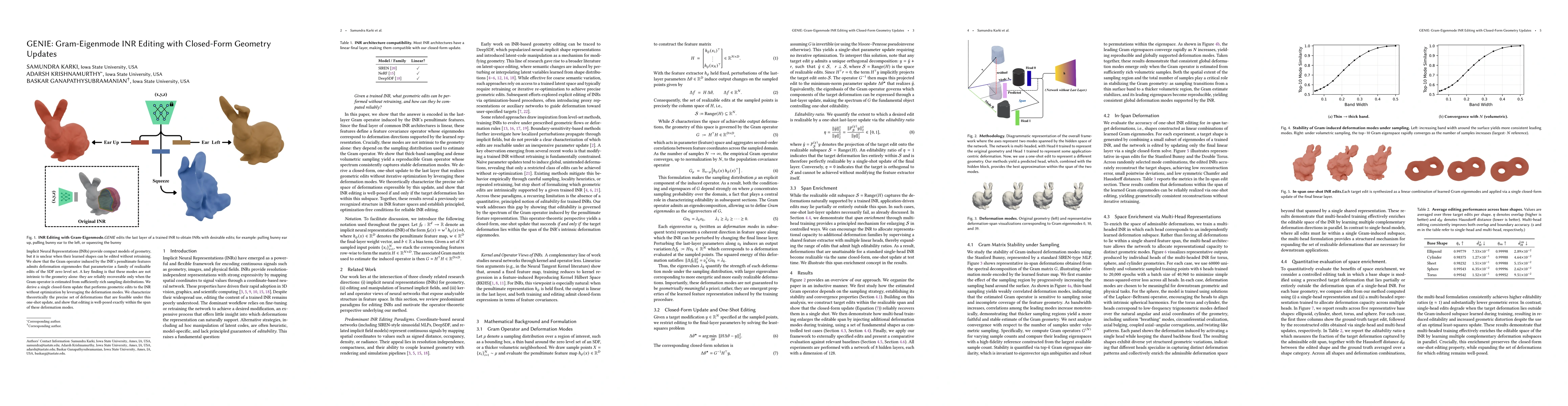 Thumbnail for GENIE: Gram-Eigenmode INR Editing with Closed-Form Geometry Updates
