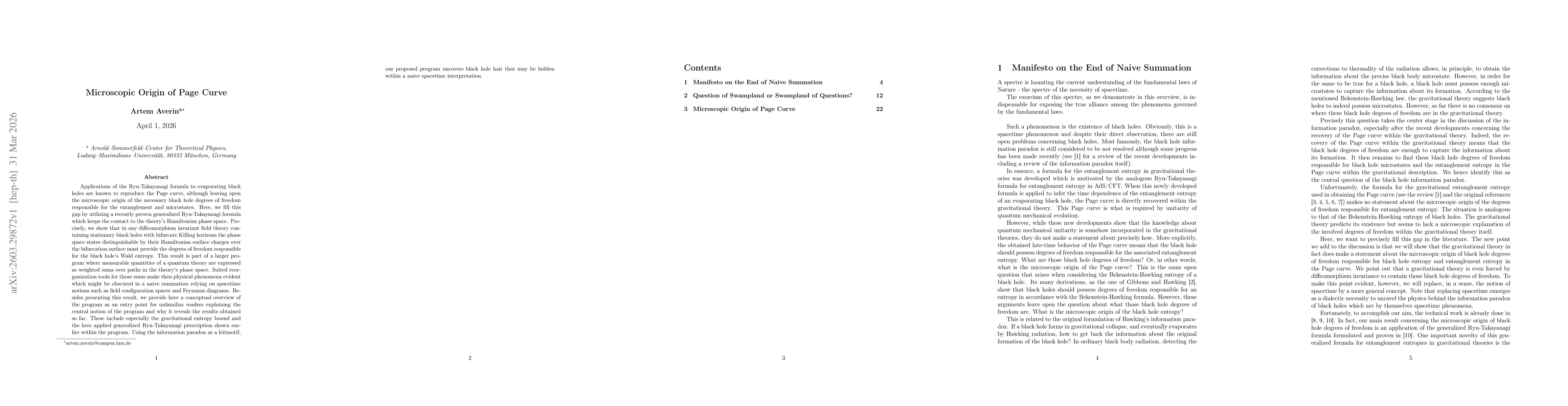 Thumbnail for Microscopic Origin of Page Curve