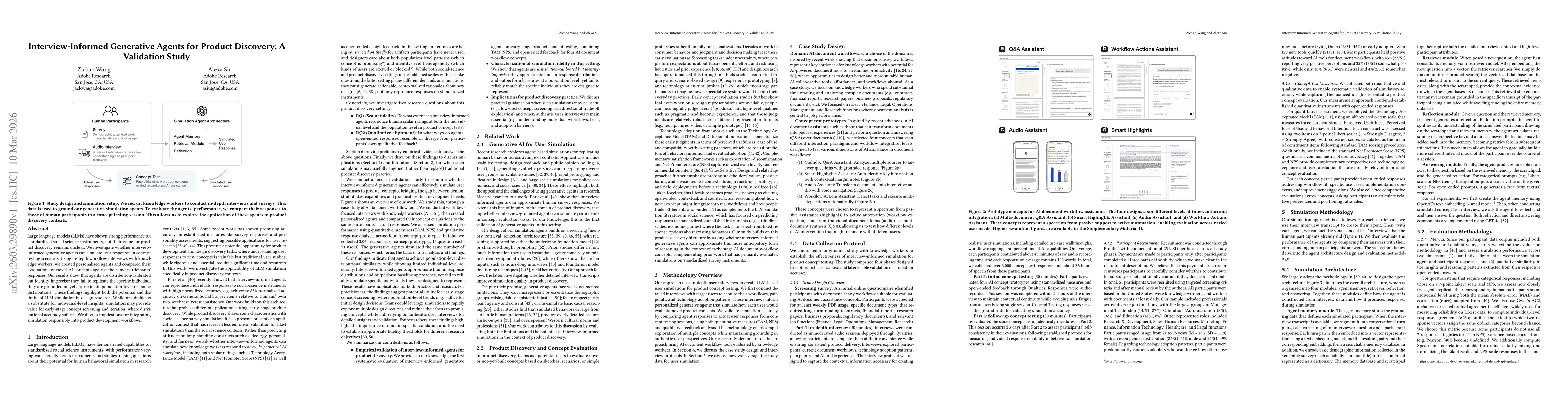 Thumbnail for Interview-Informed Generative Agents for Product Discovery: A Validation Study