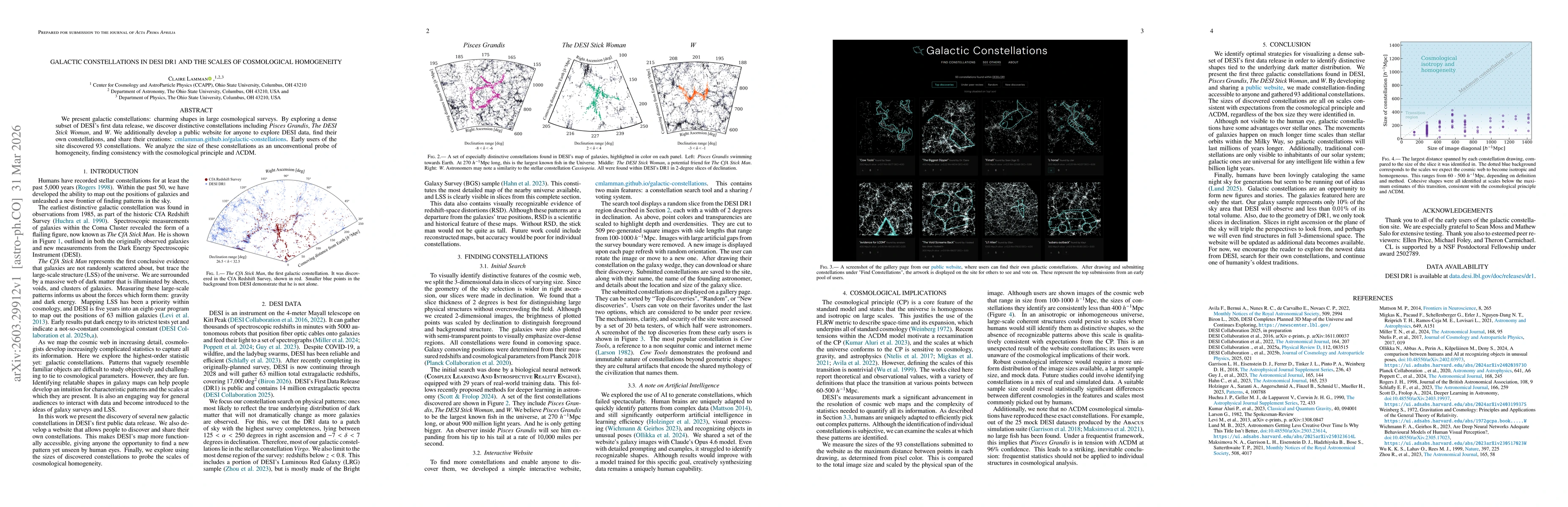 Thumbnail for Galactic Constellations in DESI DR1 and the Scales of Cosmological Homogeneity