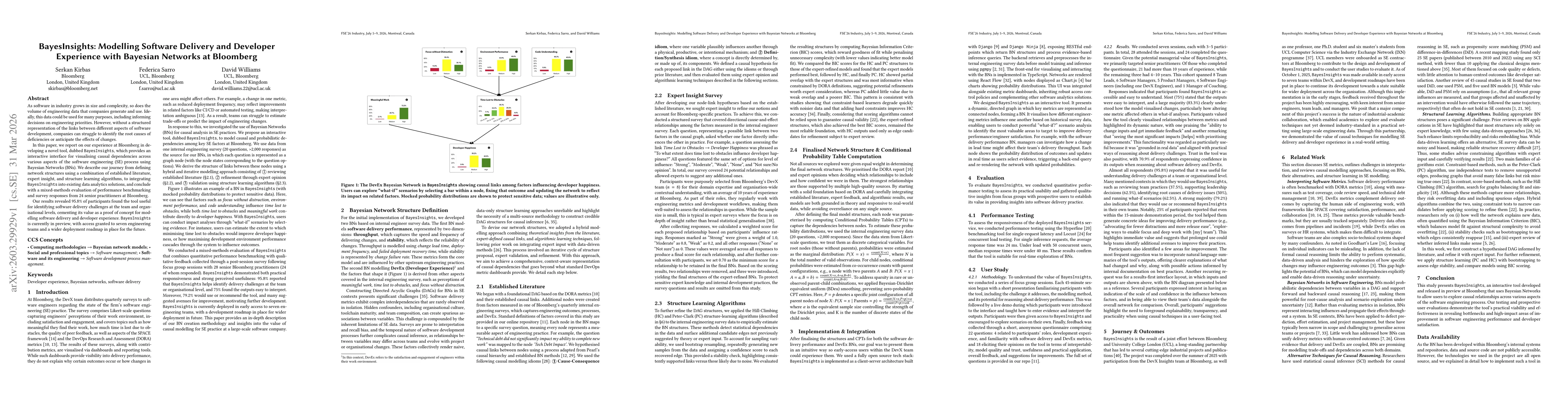 Thumbnail for BayesInsights: Modelling Software Delivery and Developer Experience with Bayesian Networks at Bloomberg