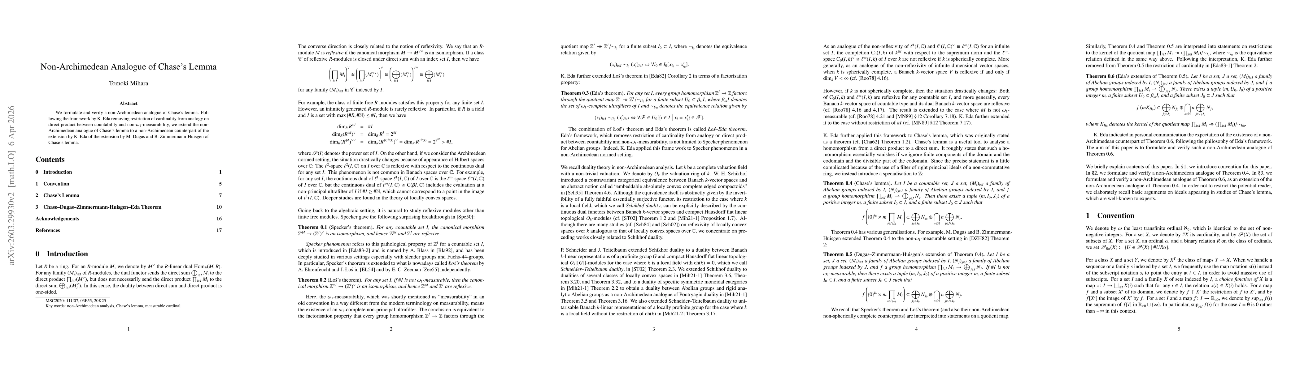 Thumbnail for Non-Archimedean Analogue of Chase's Lemma
